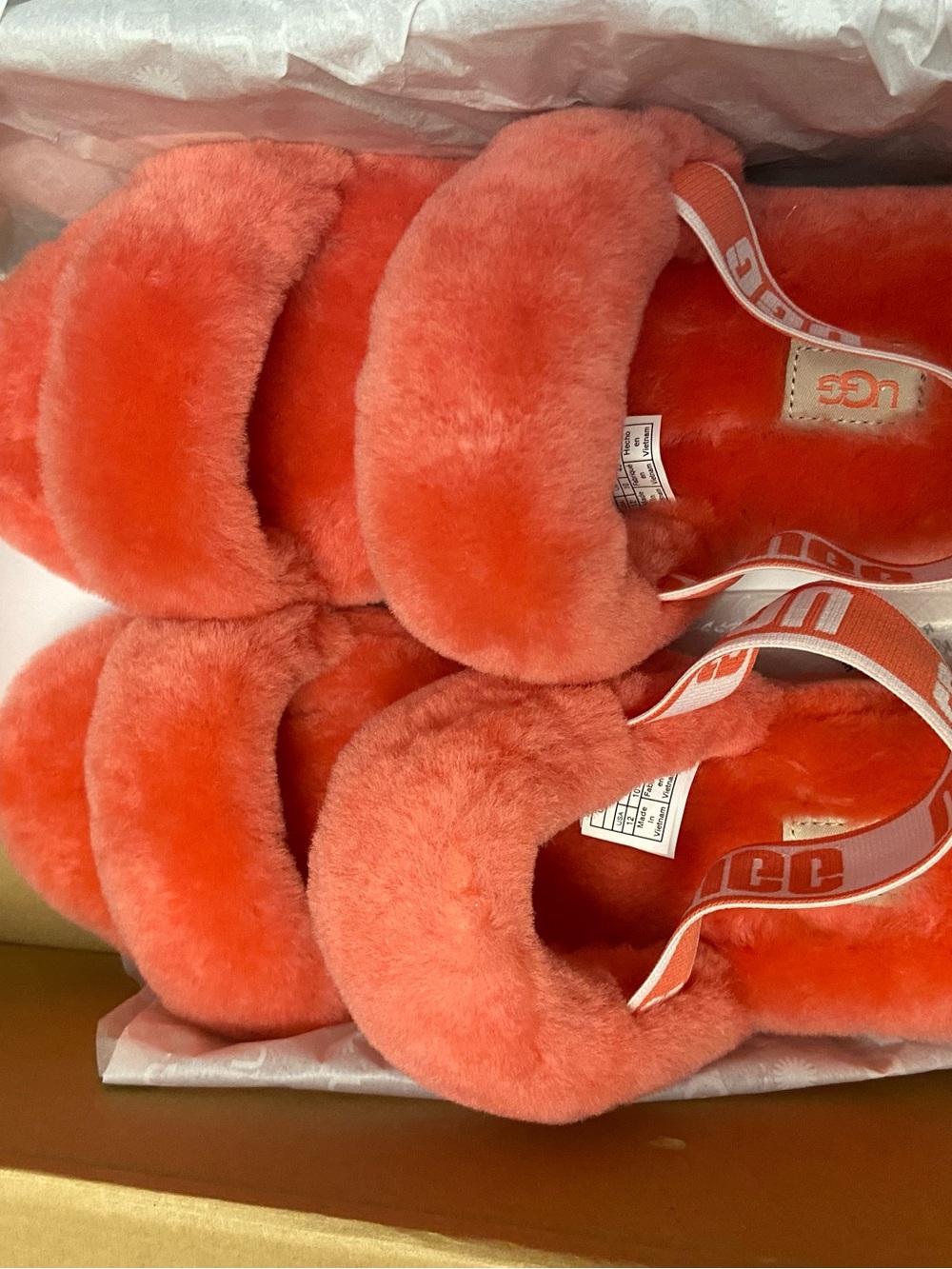 UGG Fluff Yeah Slide in Pink Coral